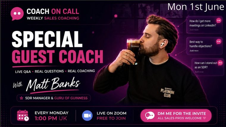 Coach on Call special guest coach flyer